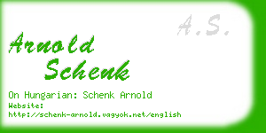 arnold schenk business card
